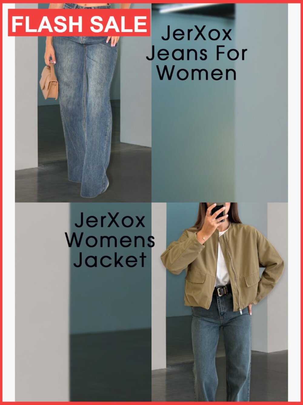 High Waist Straight Leg Baggy Stretchy Loose Denim Jeans - Picture 7 of 7